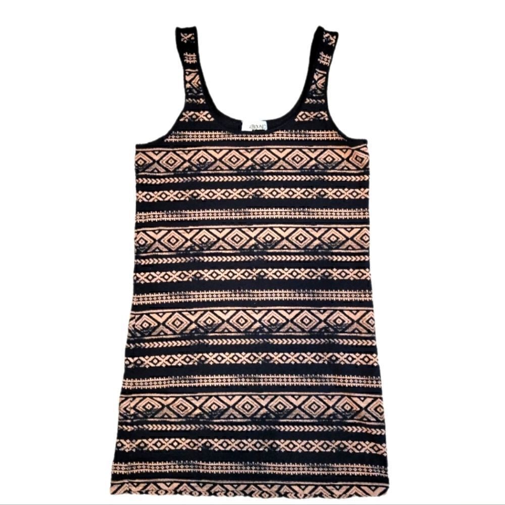EC ABOUND AZTEC PRINT SLEEVELESS BODYCON MINI DRESS SZ.XL